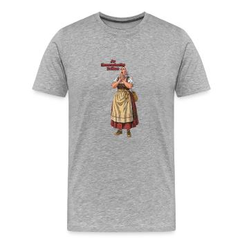 Dirndl Retro Jo Herrschaftszeiten - Männer Premium Bio T-Shirt - Grau meliert - Vorne - Damien (186cm)