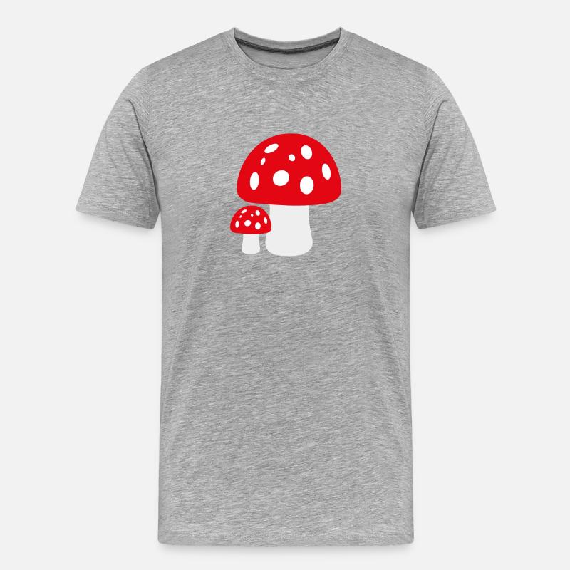 Toadstool - Men's Premium Organic T-Shirt - heather grey