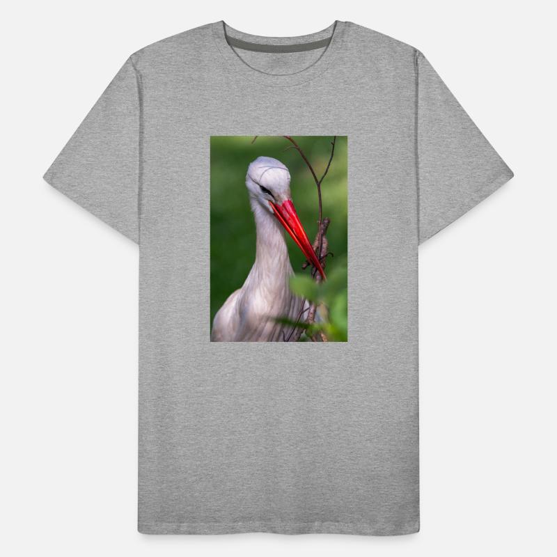 Weißstorch oder Klapperstorch Männer Premium Bio T-Shirt