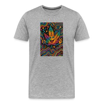 19 - Männer Premium Bio T-Shirt - Grau meliert - Vorne - Damien (186cm)