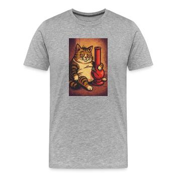 Stoned & Chunky - Männer Premium Bio T-Shirt - Grau meliert - Vorne - Damien (186cm)