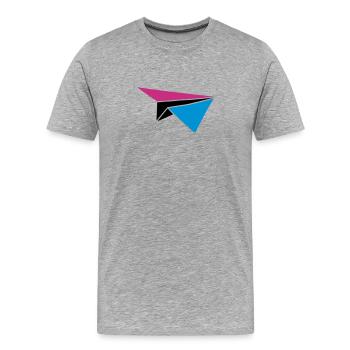 coloré couleur flocon de neige lune jouet papier p - T-shirt bio Premium Homme - gris chiné - Devant - Damien (186cm)