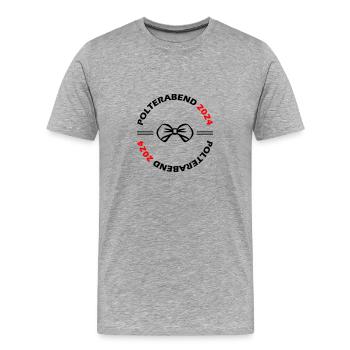 Polterabend 2024 - Männer Premium Bio T-Shirt - Grau meliert - Vorne - Damien (186cm)