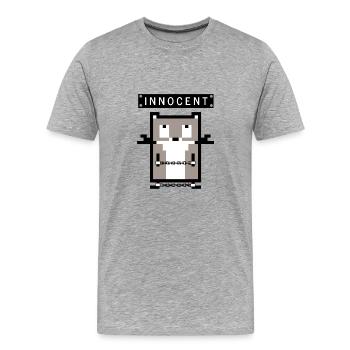 Prisonhamster - T-shirt bio Premium Homme - gris chiné - Devant - Damien (186cm)