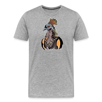King Pigeon - Men's Premium Organic T-Shirt - heather grey - Front - Damien (186cm)