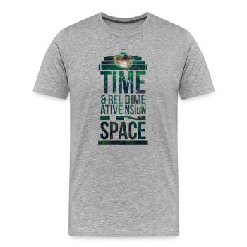 TARDIS - Men's Premium Organic T-Shirt - heather grey - Front - Damien (186cm)