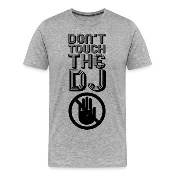 DJ Joke - Men's Premium Organic T-Shirt - heather grey - Front - Damien (186cm)