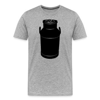 Boîte de lait - T-shirt bio Premium Homme - gris chiné - Devant - Damien (186cm)