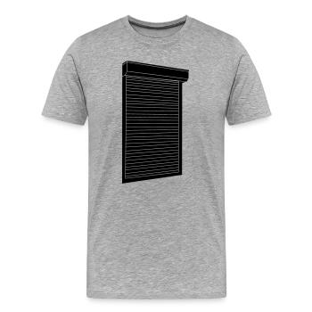 Volets roulants - T-shirt bio Premium Homme - gris chiné - Devant - Damien (186cm)