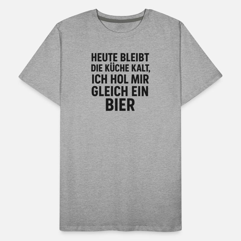 Bier Küchen Spruch Männer Premium Bio T-Shirt