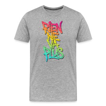 Rien ne va plus - Men's Premium Organic T-Shirt - heather grey - Front - Damien (186cm)