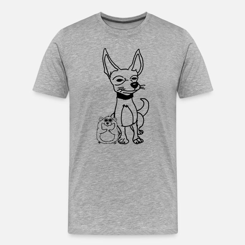 Buntes fließendes abstraktes Design - Männer Premium Bio T-Shirt - Grau meliert