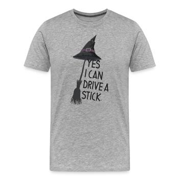 Wtch Power- Ja ich kann fahren - T-shirt bio Premium Homme - gris chiné - Devant - Damien (186cm)