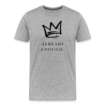 Ça suffit déjà - T-shirt bio Premium Homme - gris chiné - Devant - Damien (186cm)