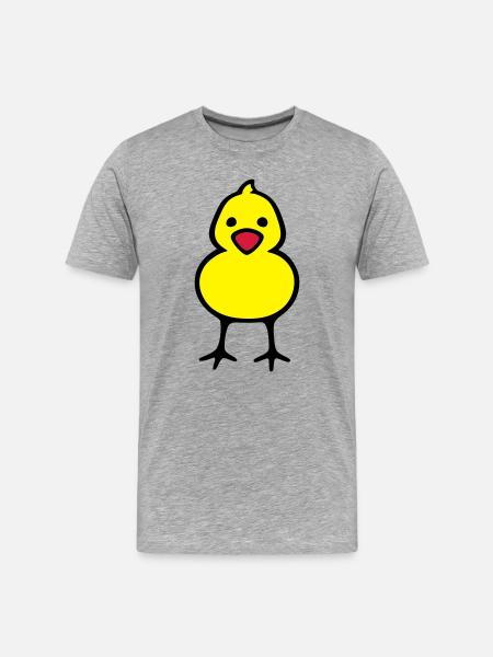 Küken - Männer Premium Bio T-Shirt - Grau meliert
