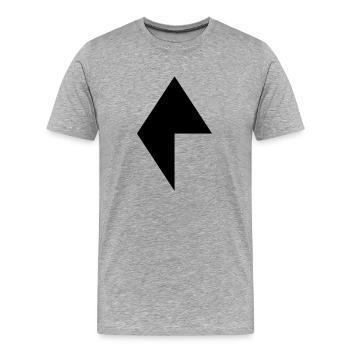 Raute 4 - Men's Premium Organic T-Shirt - heather grey - Front - Damien (186cm)