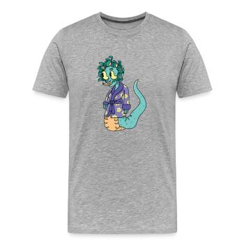 Monstre - T-shirt bio Premium Homme - gris chiné - Devant - Damien (186cm)