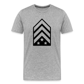 sergant_1__f1 - Men's Premium Organic T-Shirt - heather grey - Front - Damien (186cm)