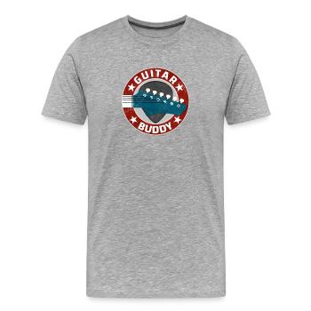 Guitar Buddy - Männer Premium Bio T-Shirt - Grau meliert - Vorne - Damien (186cm)