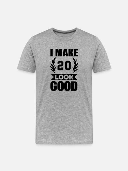 look good 20 - Men's Premium Organic T-Shirt - heather grey