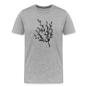 Flower Flower Plant - T-shirt bio Premium Homme - gris chiné - Devant - Damien (186cm)