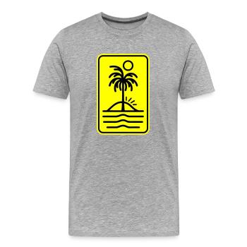 Palm Island Holidays - Men's Premium Organic T-Shirt - heather grey - Front - Damien (186cm)