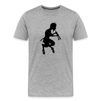 pan faune devil devil - T-shirt bio Premium Homme - gris chiné - Devant - Damien (186cm)