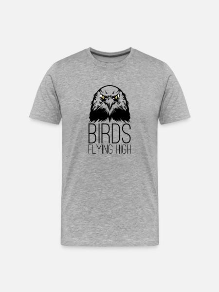 Birds Flying High - Men's Premium Organic T-Shirt - heather grey