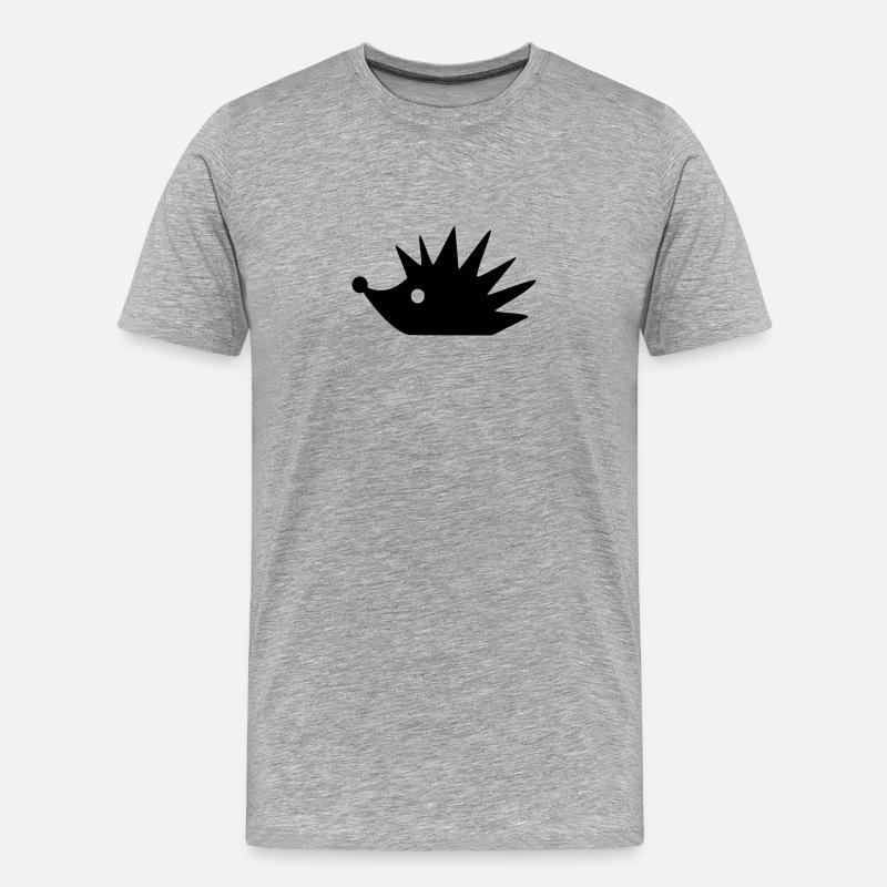 igel - Männer Premium Bio T-Shirt - Grau meliert