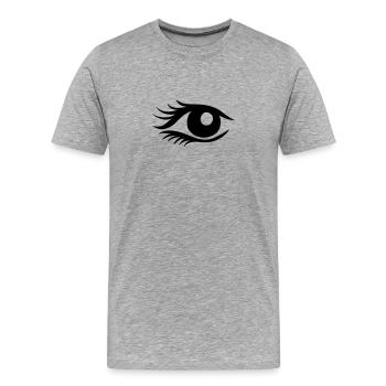 œil - T-shirt bio Premium Homme - gris chiné - Devant - Damien (186cm)