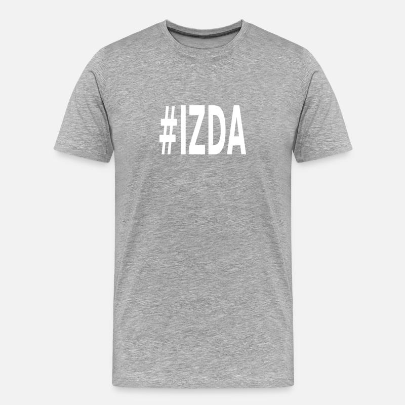 IZDA - Männer Premium Bio T-Shirt - Grau meliert