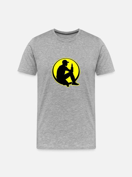 Bottle of Beer Drinking Party - Men's Premium Organic T-Shirt - heather grey