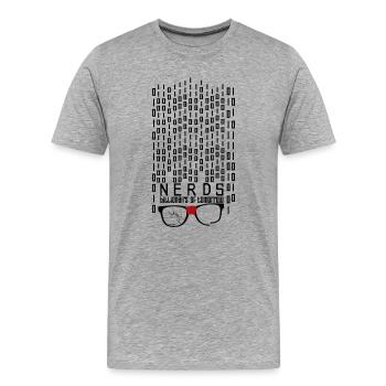 Milliardaire ringard - T-shirt bio Premium Homme - gris chiné - Devant - Damien (186cm)