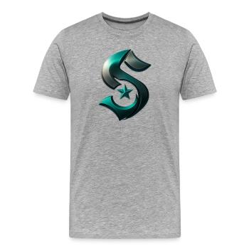Soltan Original 7 - T-shirt bio Premium Homme - gris chiné - Devant - Damien (186cm)