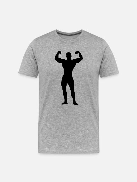 body - Männer Premium Bio T-Shirt - Grau meliert
