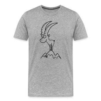 Capricorn - Capricorn - T-shirt bio Premium Homme - gris chiné - Devant - Damien (186cm)