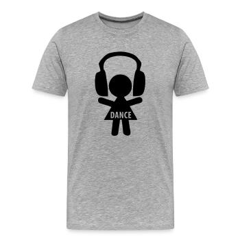 dance - Männer Premium Bio T-Shirt - Grau meliert - Vorne - Damien (186cm)