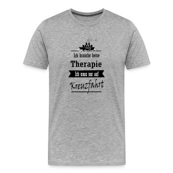 kreuzfahrt - Männer Premium Bio T-Shirt - Grau meliert - Vorne - Damien (186cm)