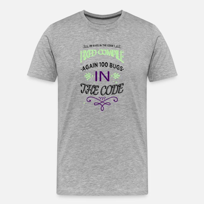 c sharp programming - Men's Premium Organic T-Shirt - heather grey