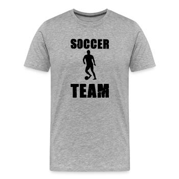 soccer player team - Men's Premium Organic T-Shirt - heather grey - Front - Damien (186cm)