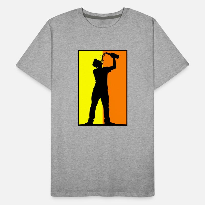 Trinker Bier Männer Premium Bio T-Shirt