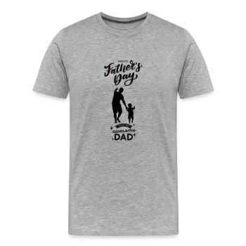 Vatertag-Alles Gute zum Vatertag - Männer Premium Bio T-Shirt - Grau meliert - Vorne - Damien (186cm)