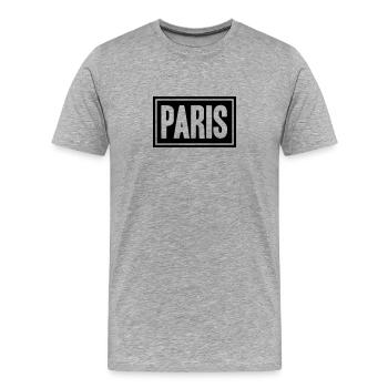 Paris Design - Men's Premium Organic T-Shirt - heather grey - Front - Damien (186cm)