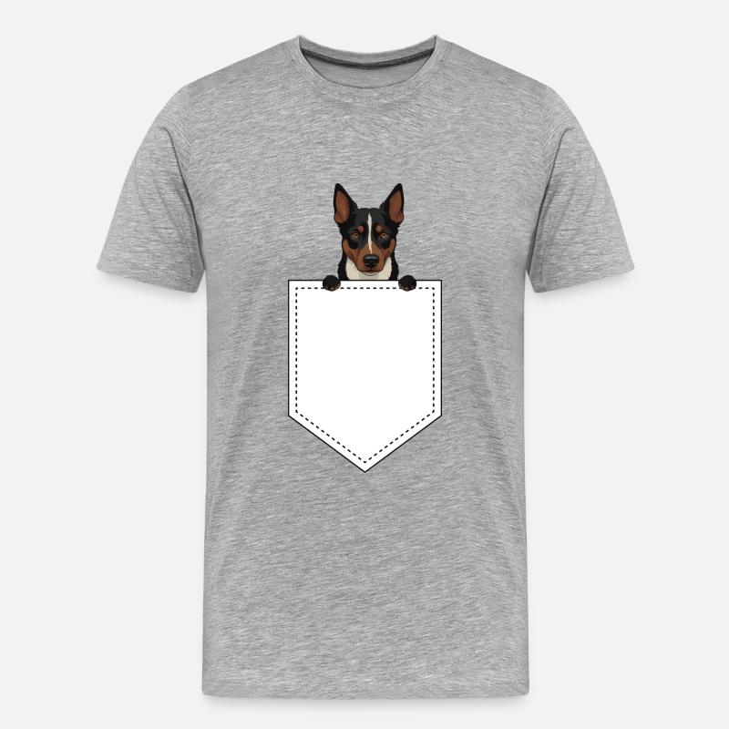 Kelpie-Hund-Geschenk - Männer Premium Bio T-Shirt - Grau meliert
