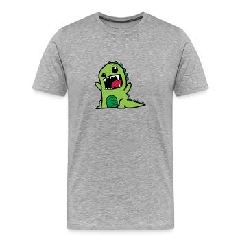 Monstres - T-shirt bio Premium Homme - gris chiné - Devant - Damien (186cm)