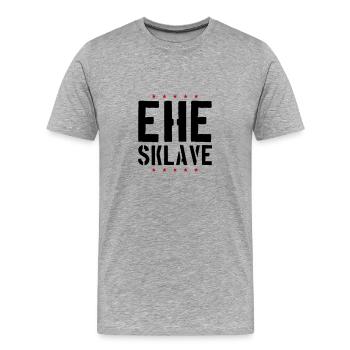 Ehe Sklave Hochzeit Jga - Männer Premium Bio T-Shirt - Grau meliert - Vorne - Damien (186cm)
