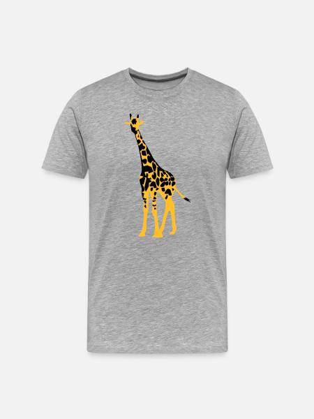 giraffe - Men's Premium Organic T-Shirt - heather grey