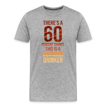 Whiskey Saying Whiskey Drinker Whiskey Lovers - T-shirt bio Premium Homme - gris chiné - Devant - Damien (186cm)