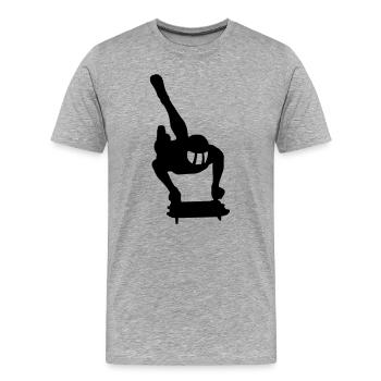 skeleton - Men's Premium Organic T-Shirt - heather grey - Front - Damien (186cm)