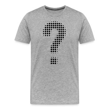 Question mark pixel optics - Men's Premium Organic T-Shirt - heather grey - Front - Damien (186cm)